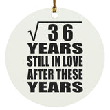 6th Anniversary Square Root of 36 Years Still In Love - Circle Ornament