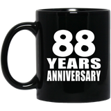 88th Anniversary 88 Years - 11 Oz Coffee Mug Black
