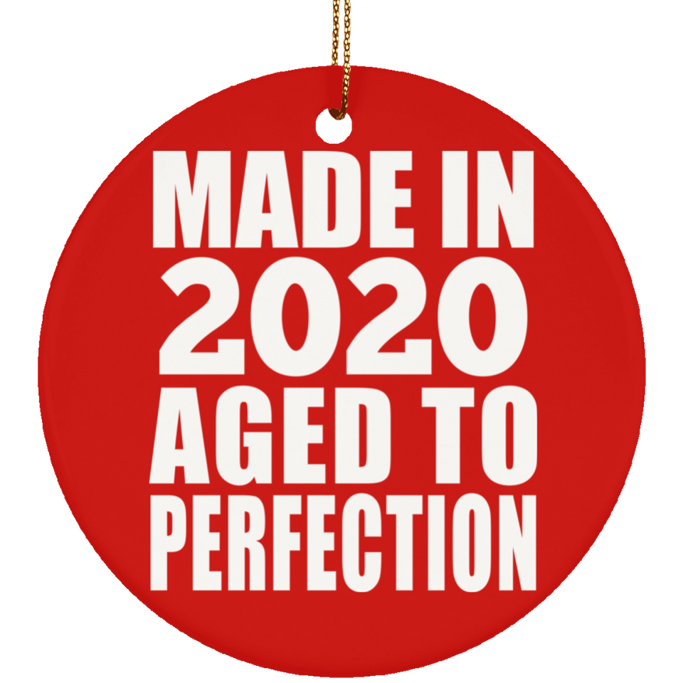 4th Birthday In 2020 Aged to Perfection - Circle Ornament