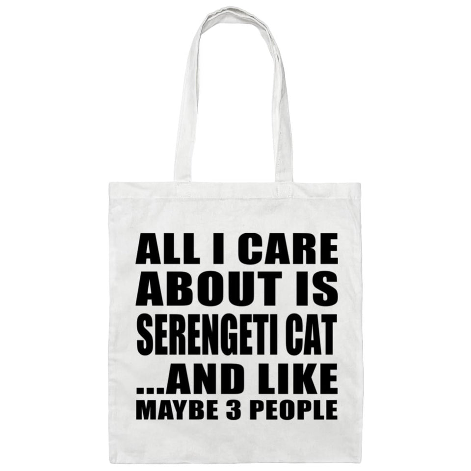 All I Care About Is Serengeti Cat - Tote Bag White