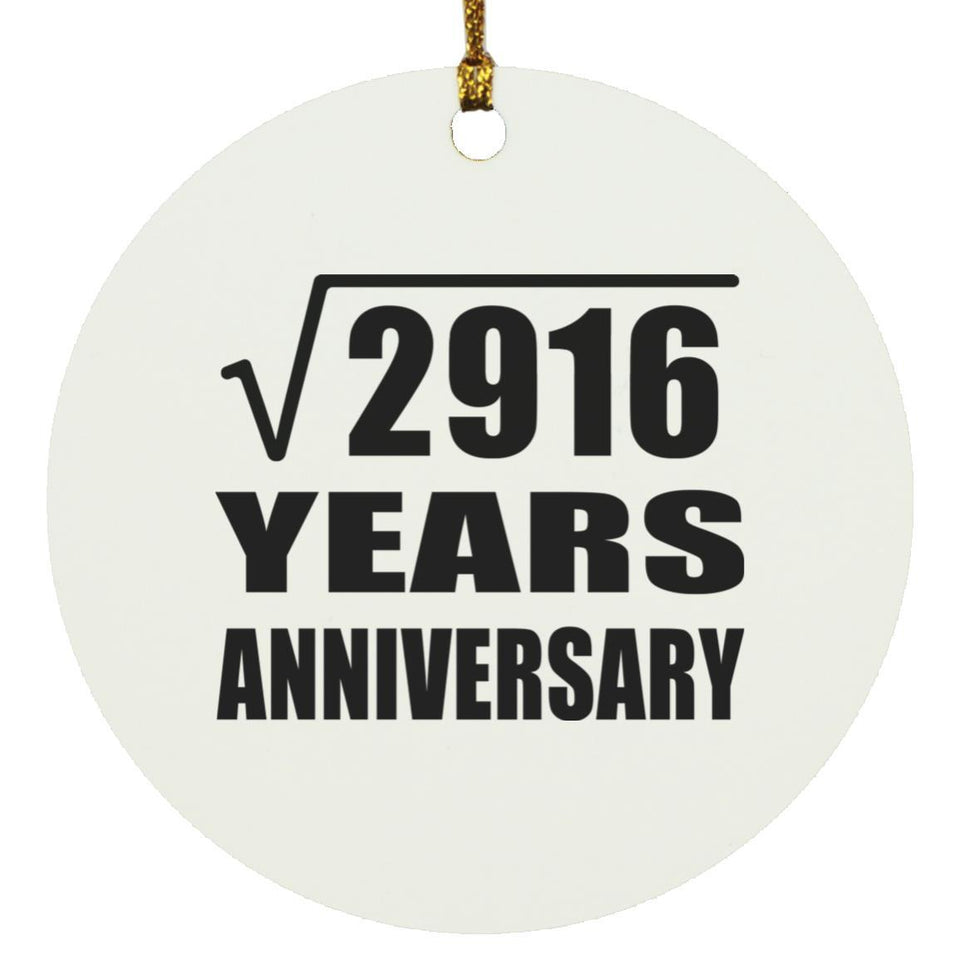 54th Anniversary Square Root of 2916 Years Anniversary - Circle Ornament