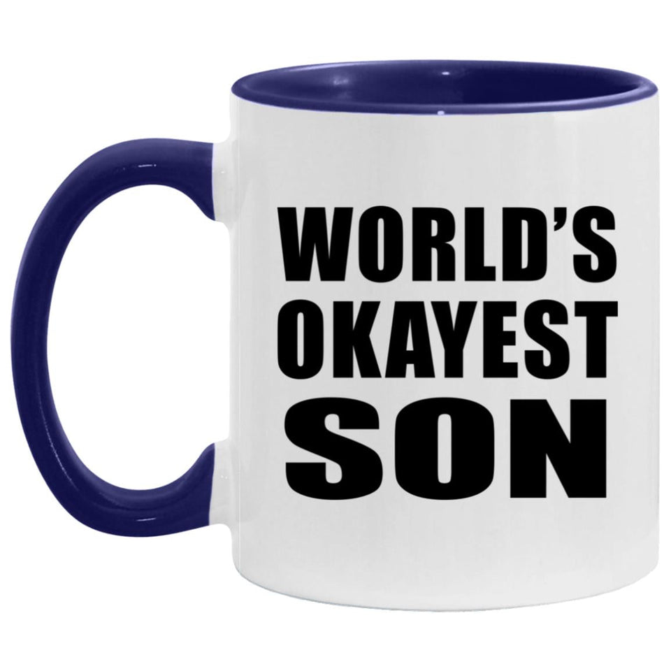 World's Okayest Son - 11oz Accent Mug Purple