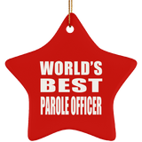World's Best Parole Officer - Star Ornament