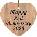 Happy 3rd Anniversary 2023 - Heart Ornament C