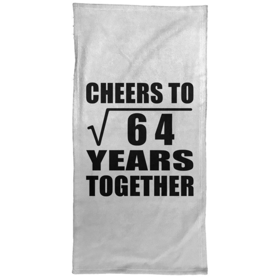 8th Anniversary Cheers To Square Root of 64 Years Together - Hand Towel