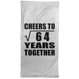 8th Anniversary Cheers To Square Root of 64 Years Together - Hand Towel