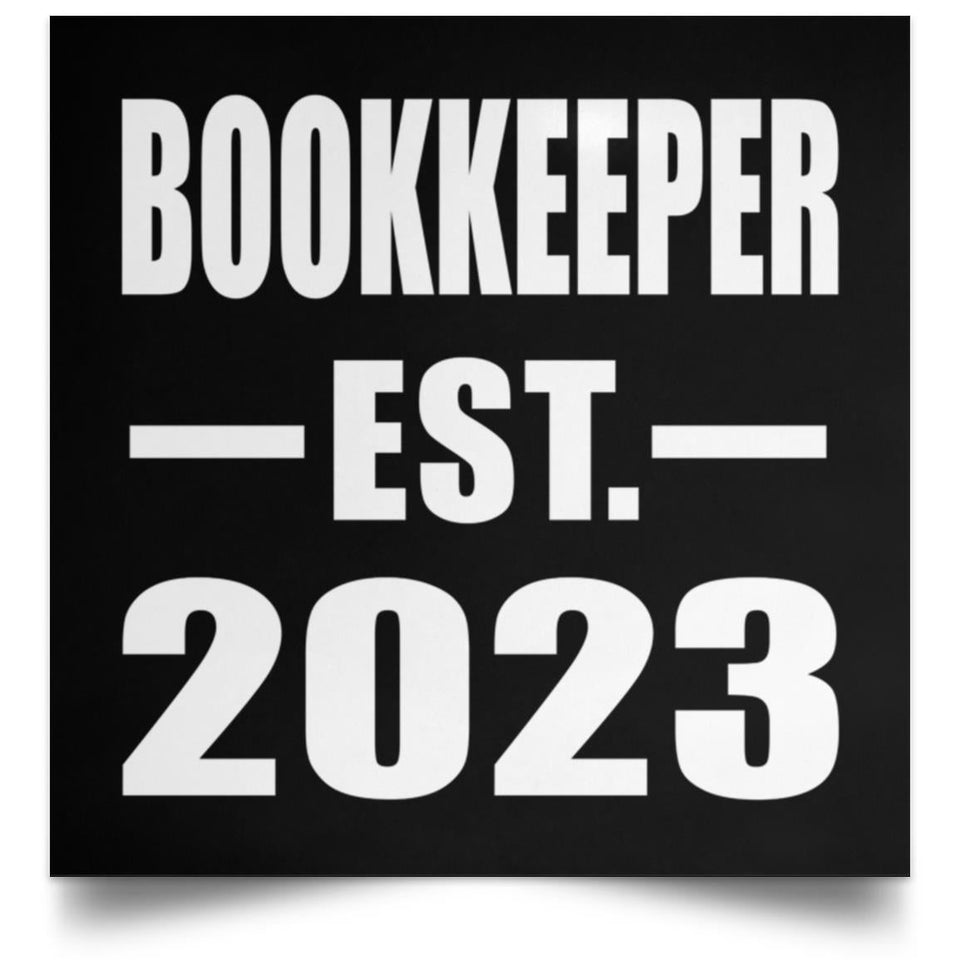 Bookkeeper Established EST. 2023 - Poster Square