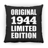 80th Birthday Original 1944 Limited Edition - Throw Pillow Black