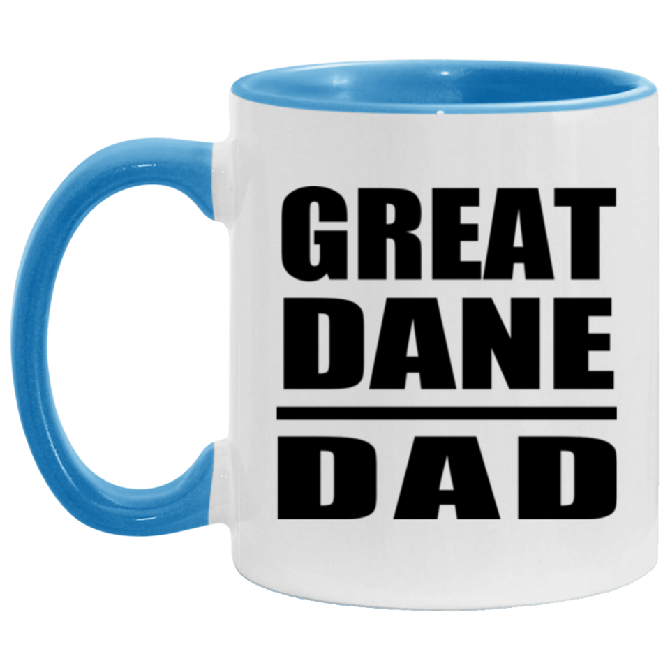 Great Dane Dad - 11oz Accent Mug Blue