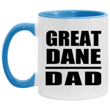 Great Dane Dad - 11oz Accent Mug Blue