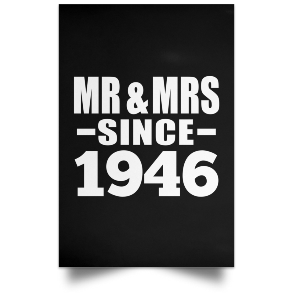 78th Anniversary Mr & Mrs Since 1946 - Poster Portrait