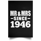 78th Anniversary Mr & Mrs Since 1946 - Poster Portrait