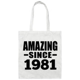 43rd Birthday Amazing Since 1981 - Tote Bag White