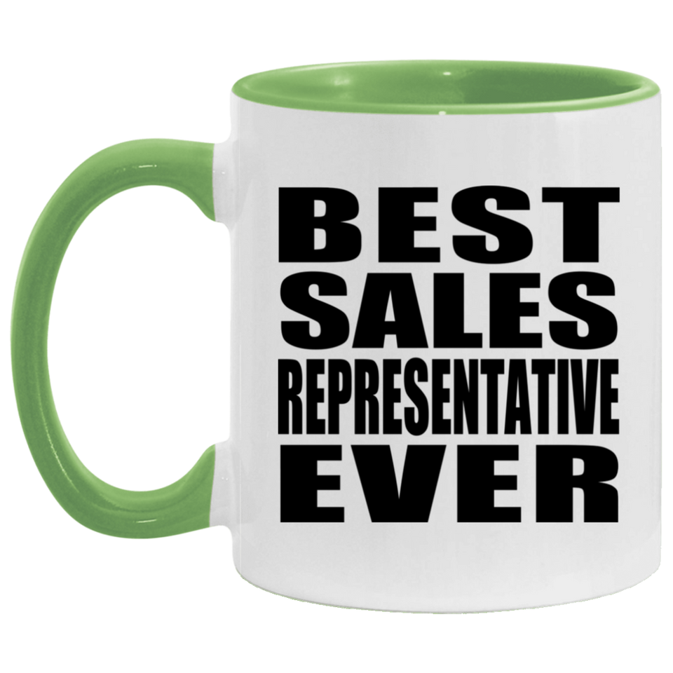 Best Sales Representative Ever - 11oz Accent Mug Green