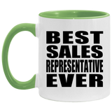 Best Sales Representative Ever - 11oz Accent Mug Green
