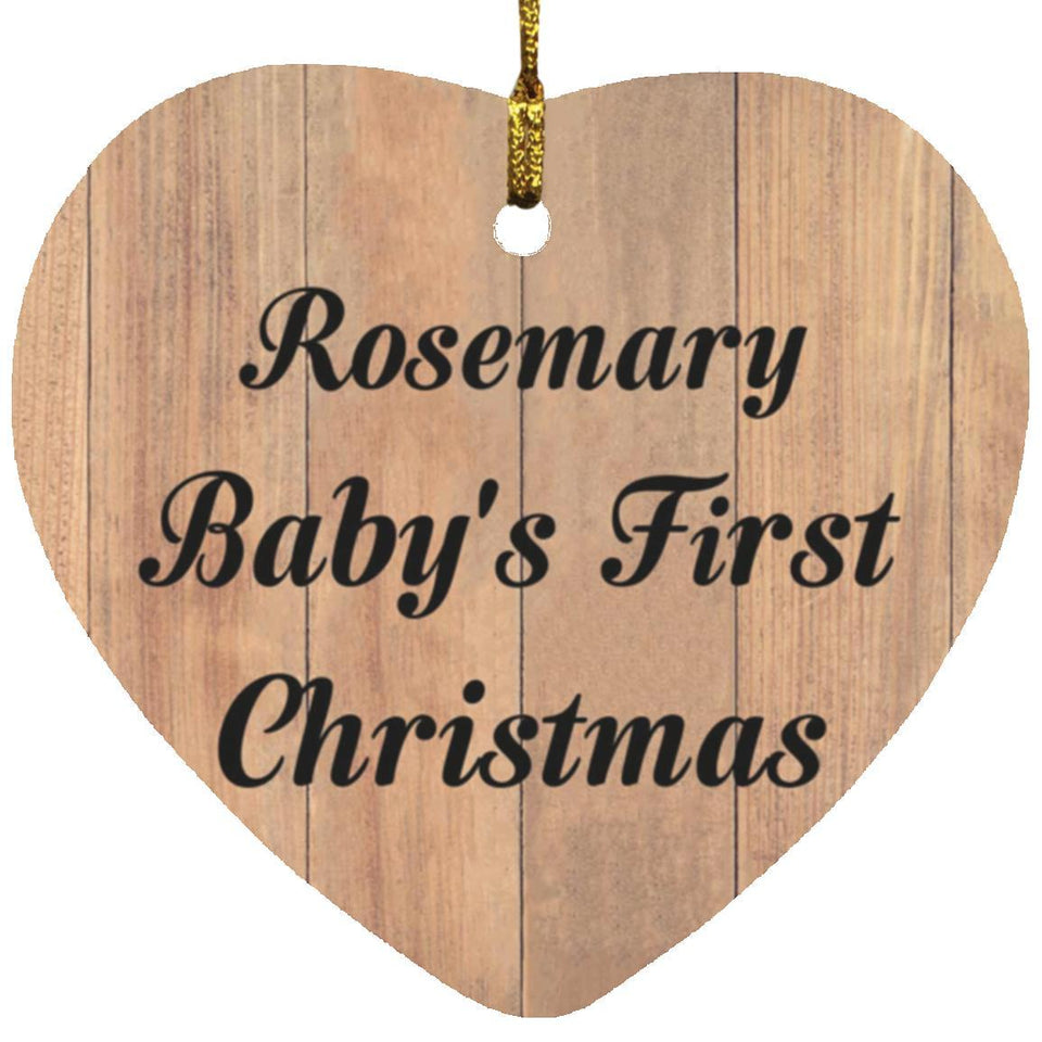 Rosemary Baby's First Christmas - Heart Ornament C