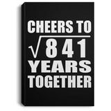 29th Anniversary Cheers To Square Root of 841 Years Together - Canvas Portrait