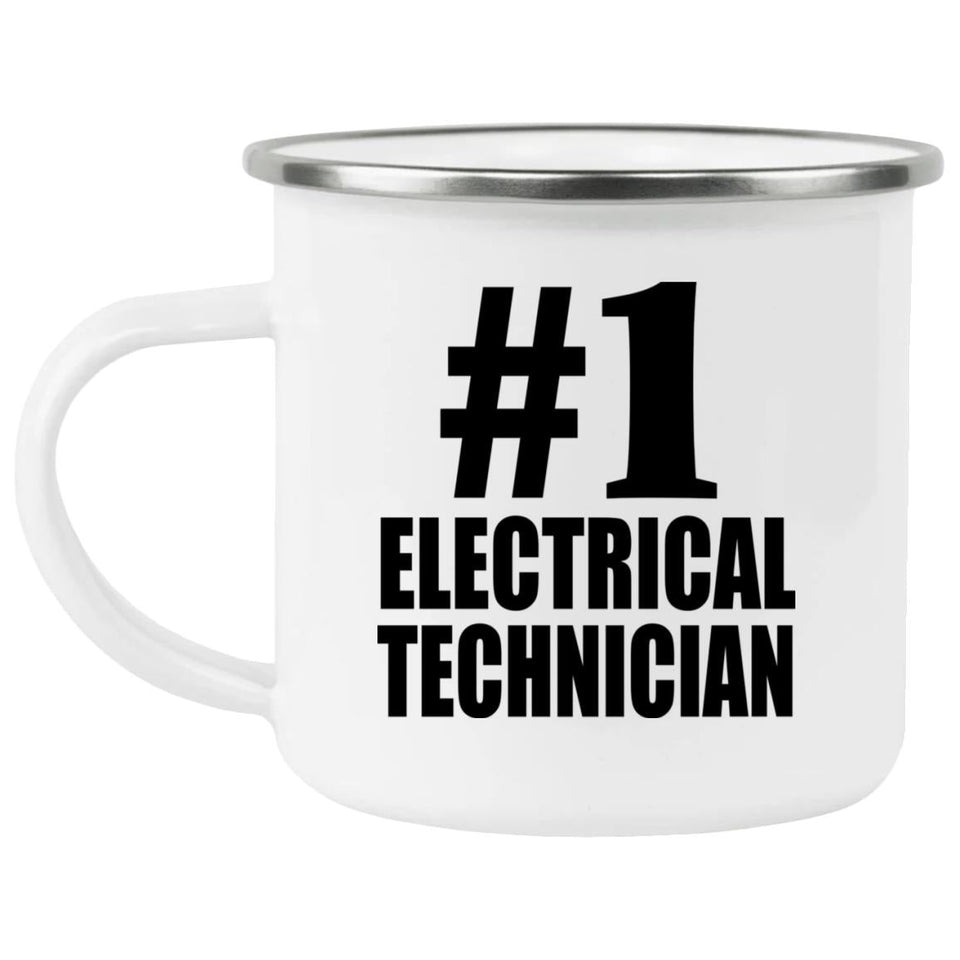 Number One #1 Electrical Technician - 12oz Camping Mug