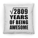 53rd Birthday Square Root of 2809 Years of Being Awesome - Throw Pillow