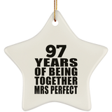 97th Anniversary 97 Years Of Being Mrs Perfect - Star Ornament