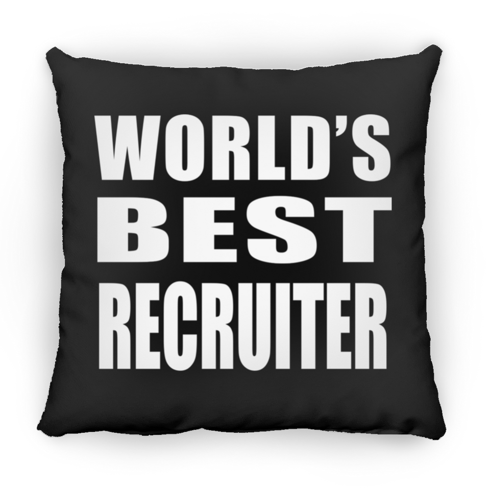 World's Best Recruiter - Throw Pillow Black