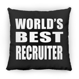 World's Best Recruiter - Throw Pillow Black