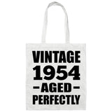 70th Birthday Vintage 1954 Aged Perfectly - Tote Bag White