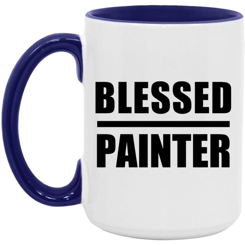 Blessed Painter - 15oz Accent Mug Purple