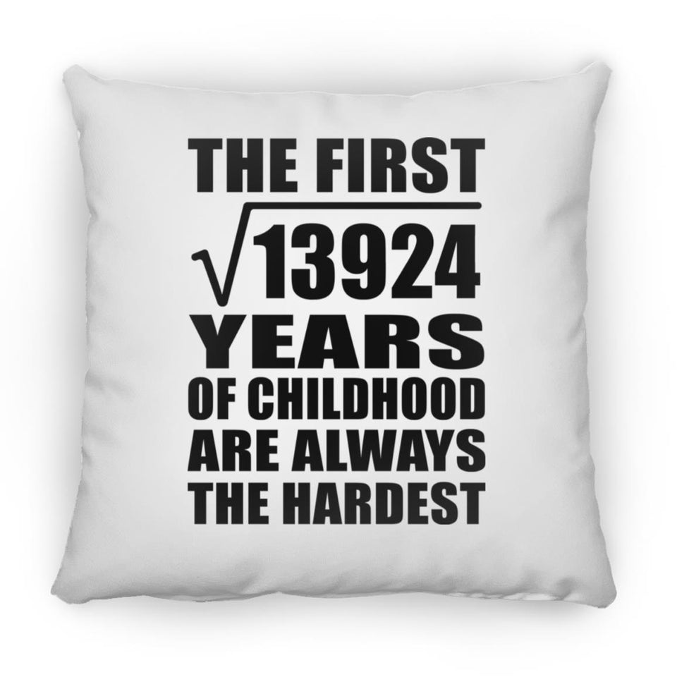 118th Birthday Square Root of 13924 Years of Childhood - Throw Pillow