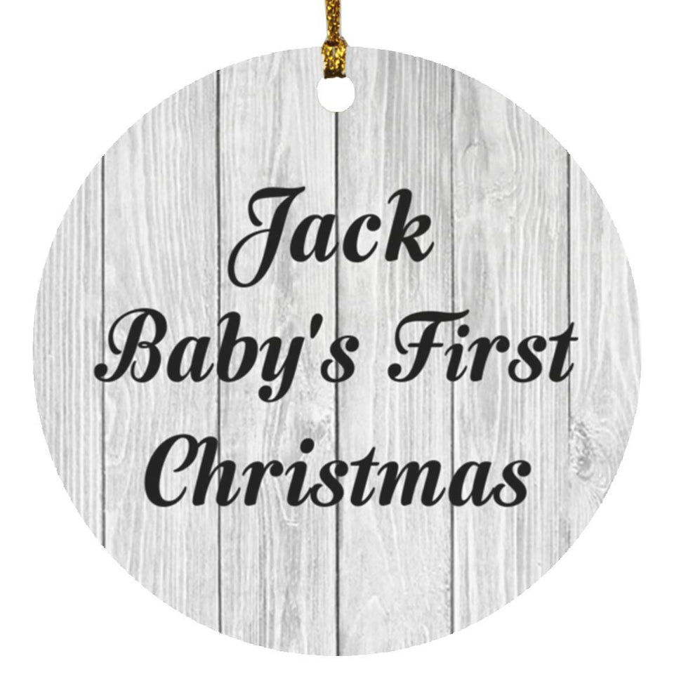 Jack Baby's First Christmas - Circle Ornament F
