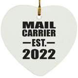 Mail Carrier Established EST. 2022 - Heart Ornament