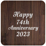 Happy 74th Anniversary 2023 - Drink Coaster D