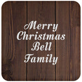 Merry Christmas Bell Family - Drink Coaster D
