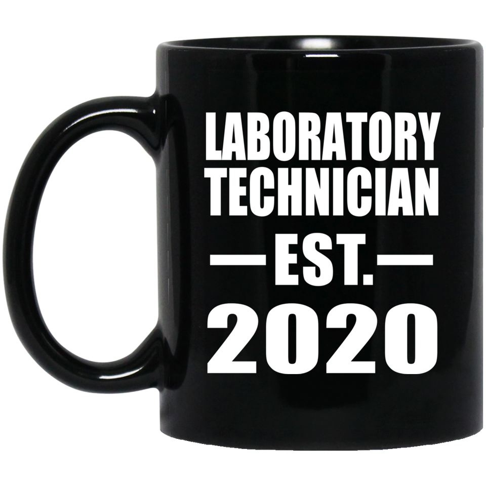 Laboratory Technician Established EST. 2020 - 11oz Coffee Mug Black