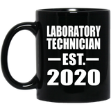 Laboratory Technician Established EST. 2020 - 11oz Coffee Mug Black