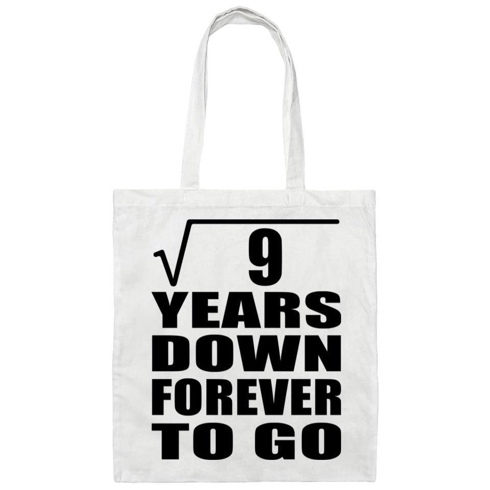 3rd Anniversary Square Root of 9 Years Down Forever To Go - Tote Bag White