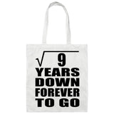 3rd Anniversary Square Root of 9 Years Down Forever To Go - Tote Bag White