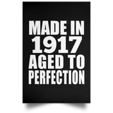 107th Birthday Made In 1917 Aged To Perfection - Poster Portrait