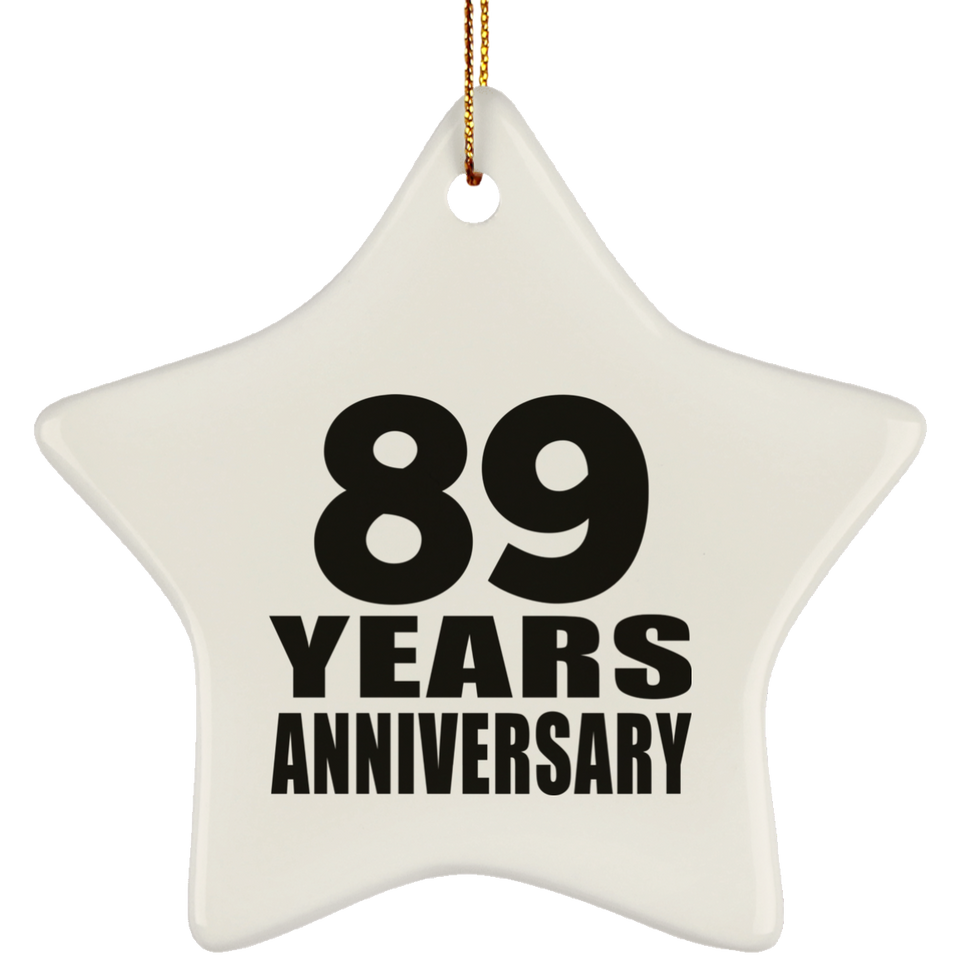89th Anniversary 89 Years - Star Ornament
