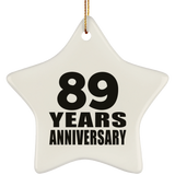 89th Anniversary 89 Years - Star Ornament