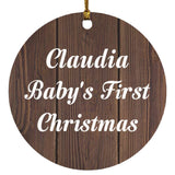 Claudia Baby's First Christmas - Circle Ornament D