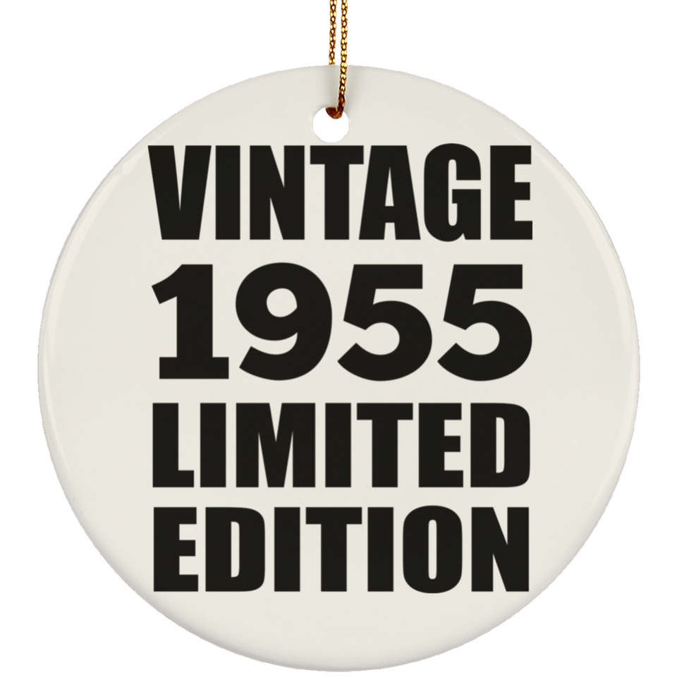 69th Birthday Vintage 1955 Limited Edition - Circle Ornament
