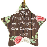 First Christmas As an Amazing Step Daughter 2020 - Star Ornament A