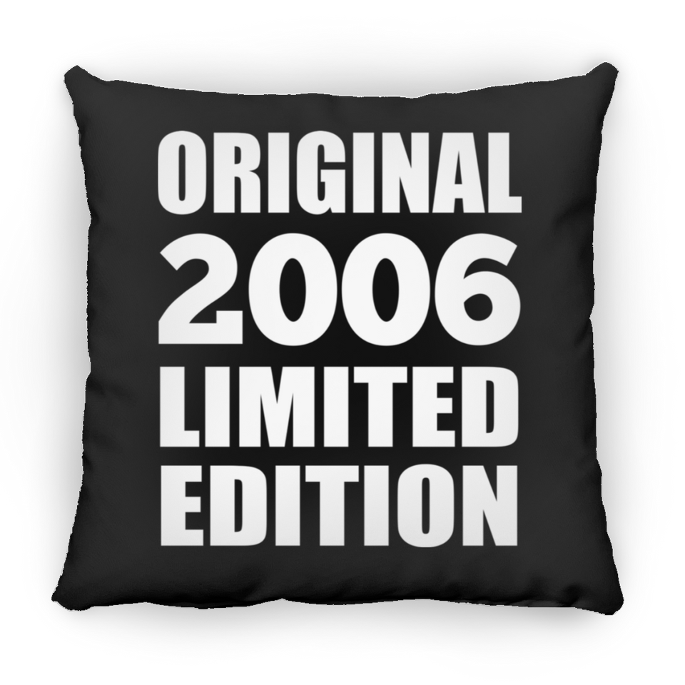 18th Birthday Original 2006 Limited Edition - Throw Pillow Black