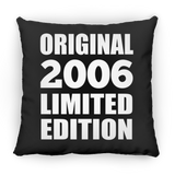 18th Birthday Original 2006 Limited Edition - Throw Pillow Black