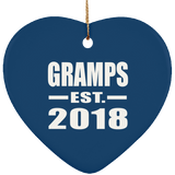 Gramps Established EST. 2018 - Heart Ornament