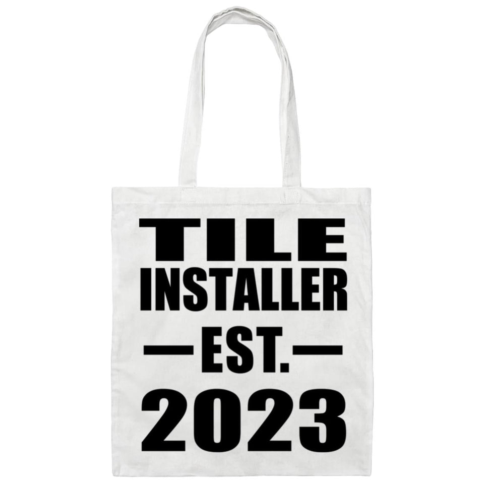 Tile Installer Established EST. 2023 - Tote Bag White