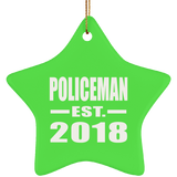 Policeman Established EST. 2018 - Star Ornament
