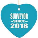 Surveyor Since 2018 - Heart Ornament