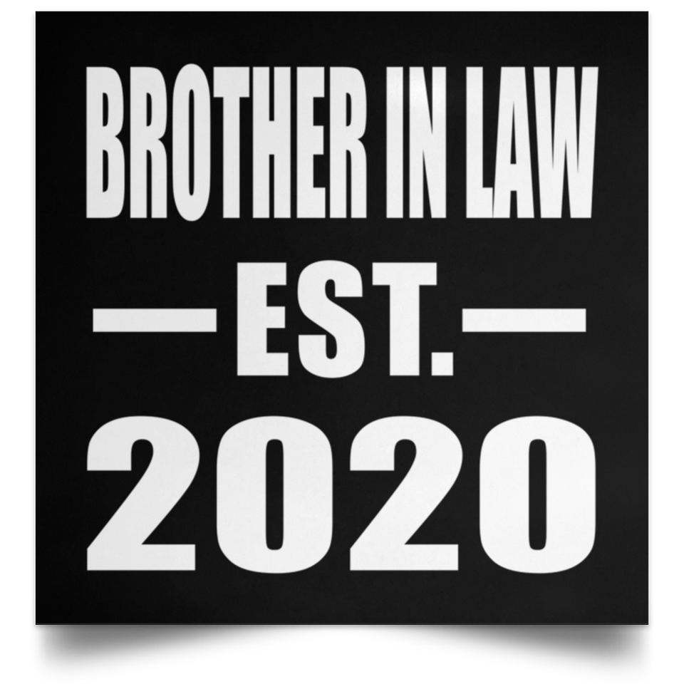 Brother In Law Established EST. 2020 - Poster Square